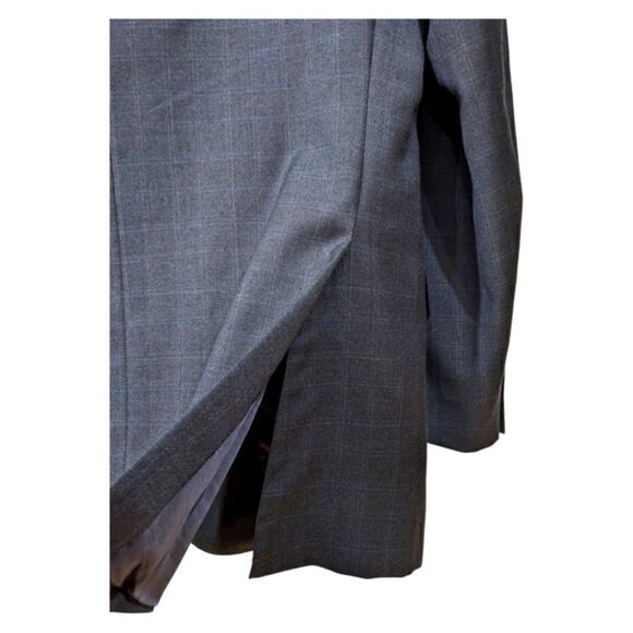 Ermenegildo Zegna Mens Blue 100% Wool Plaid Three Button Blazer Size 40 US - Picture 5 of 9